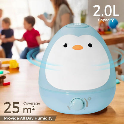 Earnest Living Baby 3-in-1 Cool Mist Humidifier with Essential Oil Diffuser + Nightlight, Humidifier for Kids Bedroom, Nursery + Large Rooms, Whisper-Quiet, Auto Shut Off