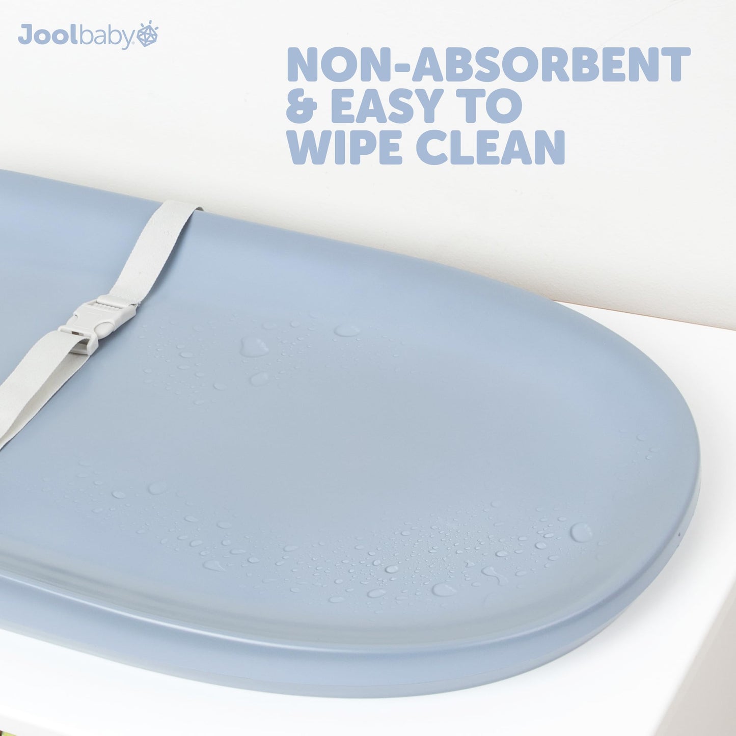 Jool Baby Waterproof Baby Changing Pad - Easy to Clean, Lightweight & Portable - Large Foam Cushion for Comfort (Sage)