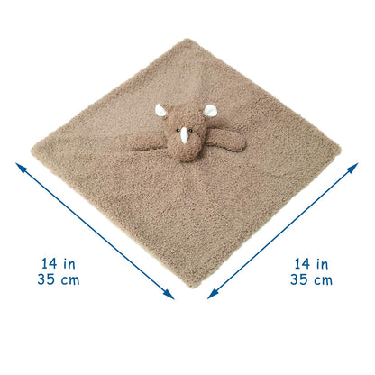 Baby Pink Rhino Soft Stuffed Animal Security Blanket, Plush Rhino Character Lovey Blanket, Baby Shower/Nursery Gift, Newborn Infant Toddler Snuggle Blankie for Boys Girls, 14 Inches