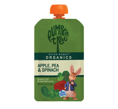 Peter Rabbit Organics Fruit Vegetable, Squeezable Pouches, 4 Ounce (Pack of 18)