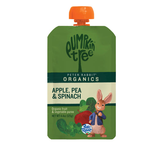 Peter Rabbit Organics Fruit Vegetable, Squeezable Pouches, 4 Ounce (Pack of 18)