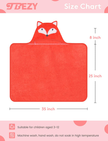 Baby Hooded Towel with Unique Animal Design Ultra Soft Thick Cotton Bath Towel for Newborn (Bunny)