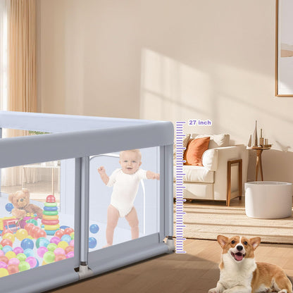 Baby Playpen 50x50 Inch, Play Pens for Babies and Toddlers Baby Fence Baby Play Yards for Indoor & Outdoor with Breathable Mesh Anti-Fall Playpen