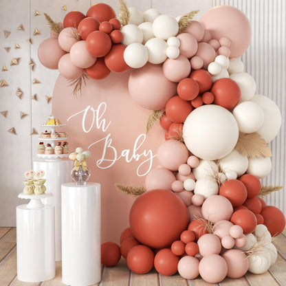 155Pcs Sage Green Arch Kit with Pea Green White Gold Balloons for Baby Shower Bridal Shower Birthday Engagement Wedding Wild One Party Decorations