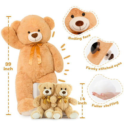 MorisMos 6Pcs Teddy Bears Bulk Baby Shower, 14inch Cute Teddy Bear Stuffed Animals Plush, Small Stuffed Bears on Centerpiece Baby Shower, White
