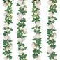 TELDRASSIL 4Pcs(26 FT) Artificial Rose Vine Fake Flower Garland Fake Silk Rose Hanging Vine for Wedding Party Background Arch Garden Background Decoration (Pink)