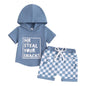 Toddler Baby Boy Summer Clothes Letter Print Short Sleeve Shirt Tops and Shorts Set Summer Outfit 2Pcs