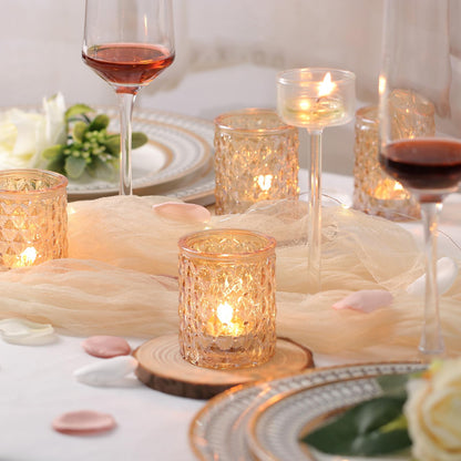 24pcs Pink Votive Candle Holders, Girl Baby Shower Decorations, Tealight Candle Holder for Valentine's Day, Wedding, Brithday Party, Table Centerpiece