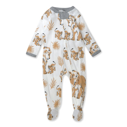 HonestBaby Sleep & Play Footed One-piece Pajama Sleeper 100% Organic Cotton, Baby Boys