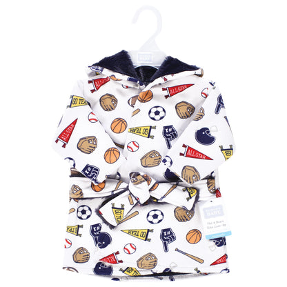 Hudson Baby Unisex Baby Mink with Faux Fur Lining Pool and Beach Robe Cover-ups