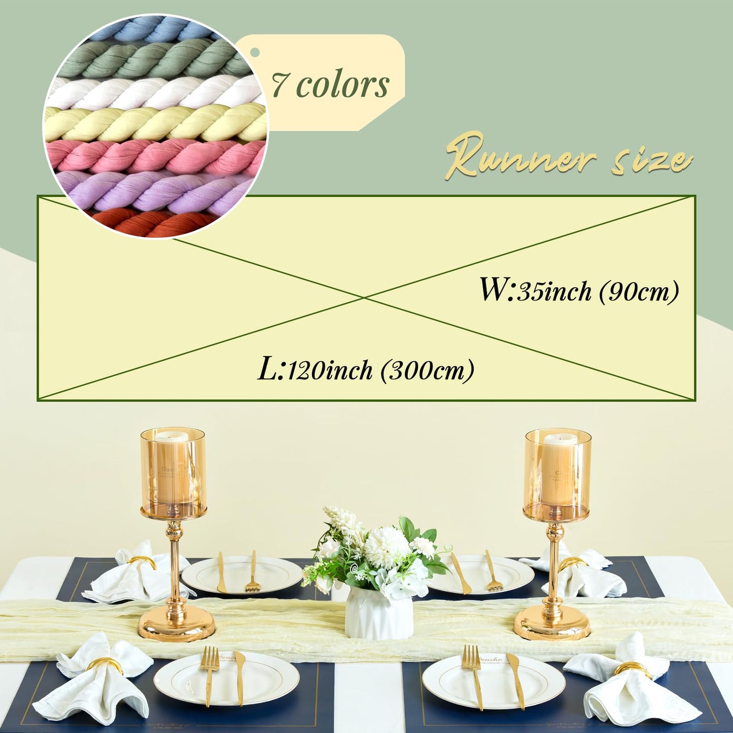 Light Pink Cheesecloth Table Runner 10ft Boho Rustic Gauze Cheese Cloth Spring Decor for Wedding Party Bridal Baby Shower Birthday Table Decorations