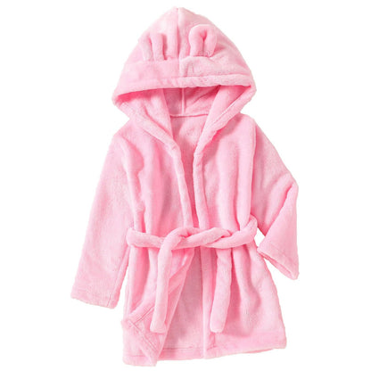 Toddler Unisex Baby R𝐨be Hooded Fleece Bathr𝐨be and Towel for Kids Boys Girls Plush Flannel Bathr𝐨be Warm Winter