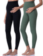 POSHDIVAH Women's Maternity Leggings Over The Belly Pregnancy Yoga Pants Active Wear Workout Leggings