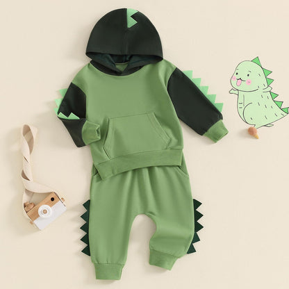 MA&BABY Toddler Boys Clothes Dinosaur Print 6 12 18 24 Months 3T 4T Outfits Long Sleeve Pullover Jogger Pant 2PC Sets