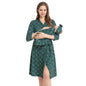 Galabloomer Maternity Robe and Baby Receiving Blanket, Matching Mommy Labor Delivery Robe and Swaddle Set Denim blue