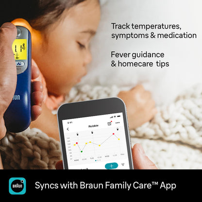 Braun ThermoScan 7+ Connect Digital Ear Thermometer - Family Care App Compatible, Age Precision Technology, Color-Coded Display, No. 1 Brand Recommended by Pediatricians, FSA and HSA Eligible