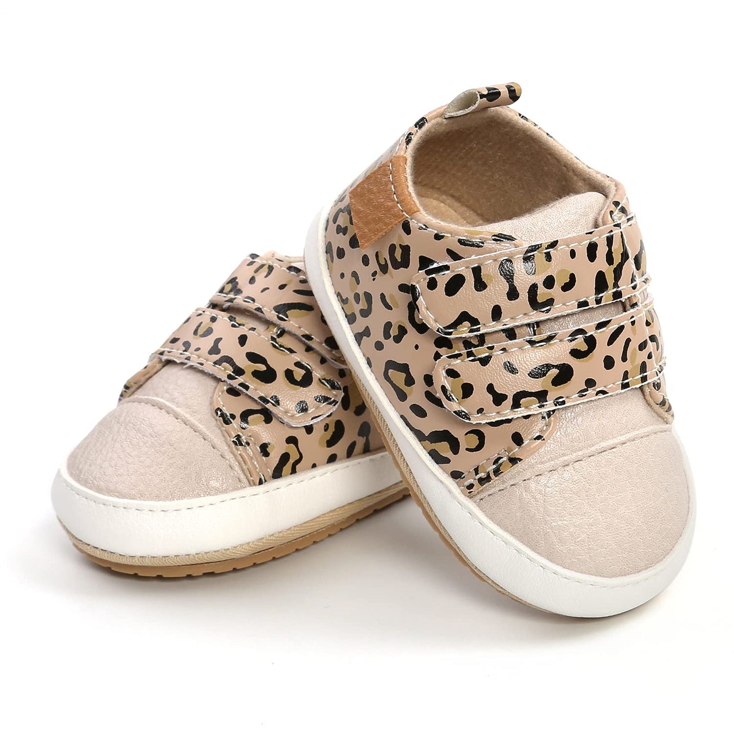 Baby Boys Girls Shoes Non-Slip Rubber Sole High-Top PU Leather Sneakers Infant First Walking Shoes Toddler Crib Shoes Newborn Loafers Flats.