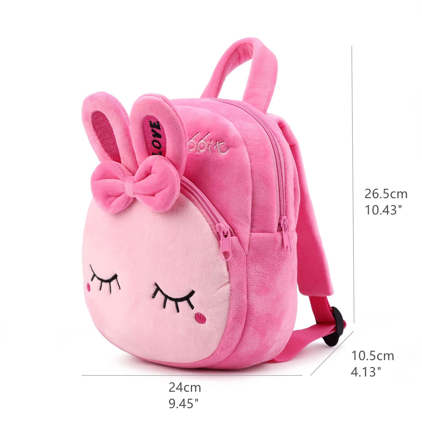 Toddler Backpack for Boys and Girls, Cute Soft Plush Animal Cartoon Mini Backpack Little For Kids 2-6 Years (Cows)