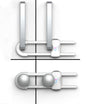 Baby Proofing Cabinet Locks | Adjustable U Shaped Baby Safety Latches for Drawers, Fridge, Closet |Modern Baby Proofing Cabinet Lock with Extra Secure Lock Buttons (Pack of 2, White)