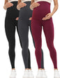Buttergene Women's Maternity Leggings over the Belly Pregnancy Active Wear Workout Yoga Tights Pants