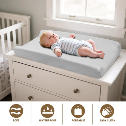 Owlowla Changing Pad Cover,Waterproof Changing Pad Covers-Soft Leather Diaper Changing Table Cover,Fits Standard Changing Pads for Baby Boy Girl（Brown）