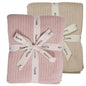Knitted Organic Cotton Baby Blanket- Swaddle Blanket, 30" x 40" Soft Receiving Blanket for Newborn (Mochachino)