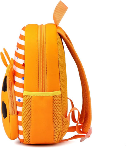 Toddler Backpack Neoprene Zoo Kids Casual Backpack Water Resistance Kindergarten Preschool Bags for Little Boys Girls (Giraffe)