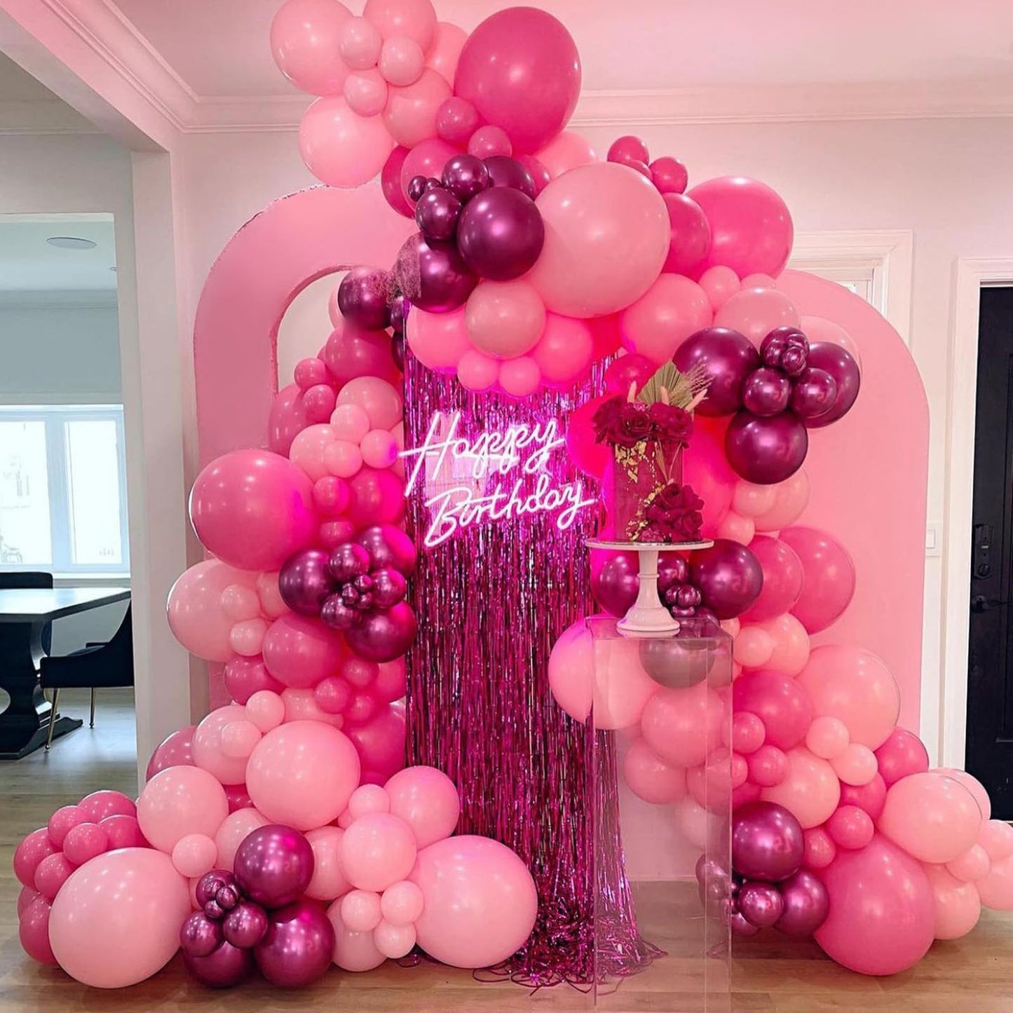 Neutral Balloons Arch Kit, Pink Beige Boho Balloons Garland with Double Stuffed Sand White Balloon for Baby Shower Birthday Wedding Bridal Shower Party Decorations