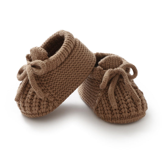 DovFanny Baby Booties Newborn Baby First Shoes Cozy Warm Knit Soft Booties for Toddler Infant Boy Girl
