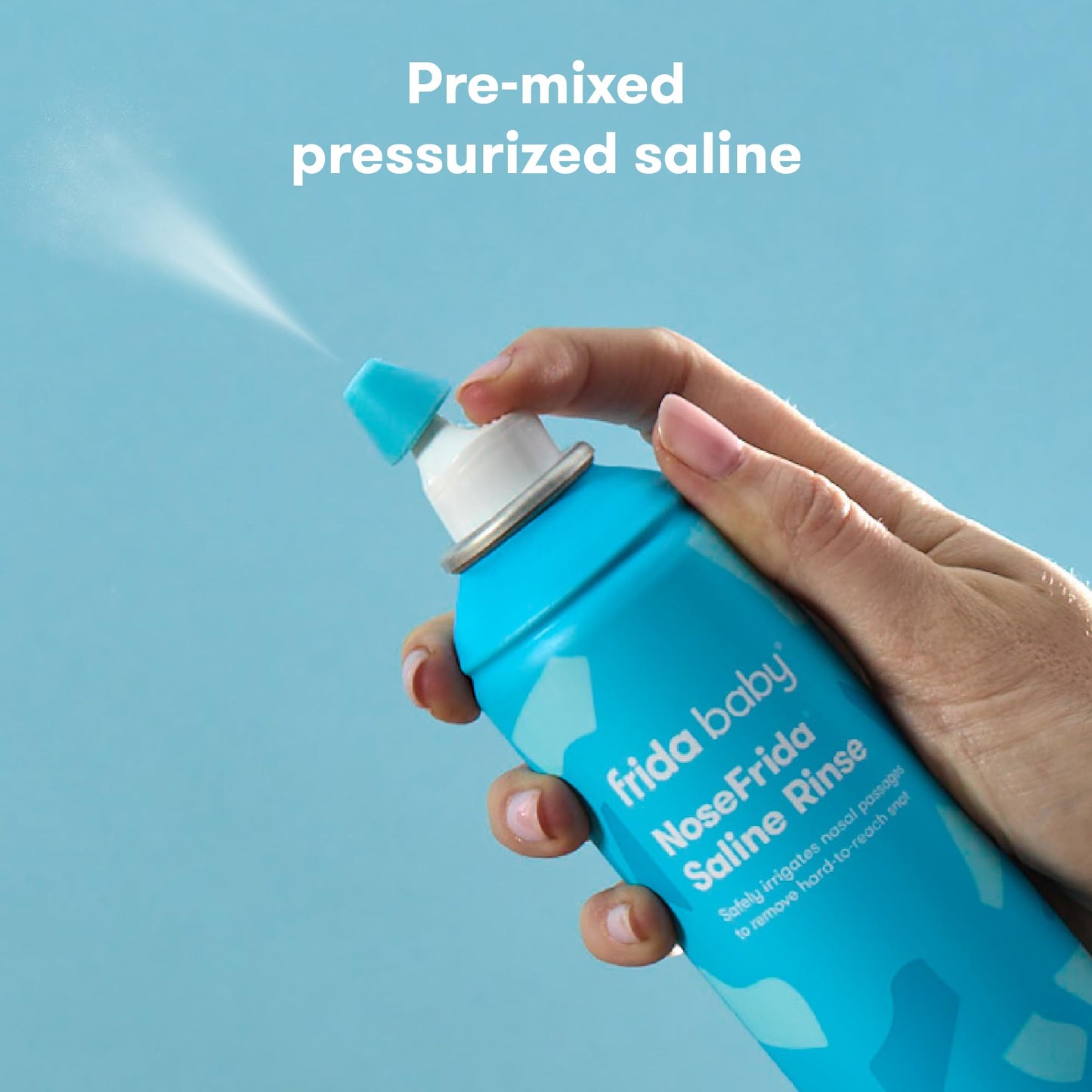 Frida Saline Rinse for Toddler, Kids, Ages 2+, Instant Congestion Relief & Allergy Relief, Flush Out Allergens, Mucus, Pollen, Dust, Safe for Daily Use