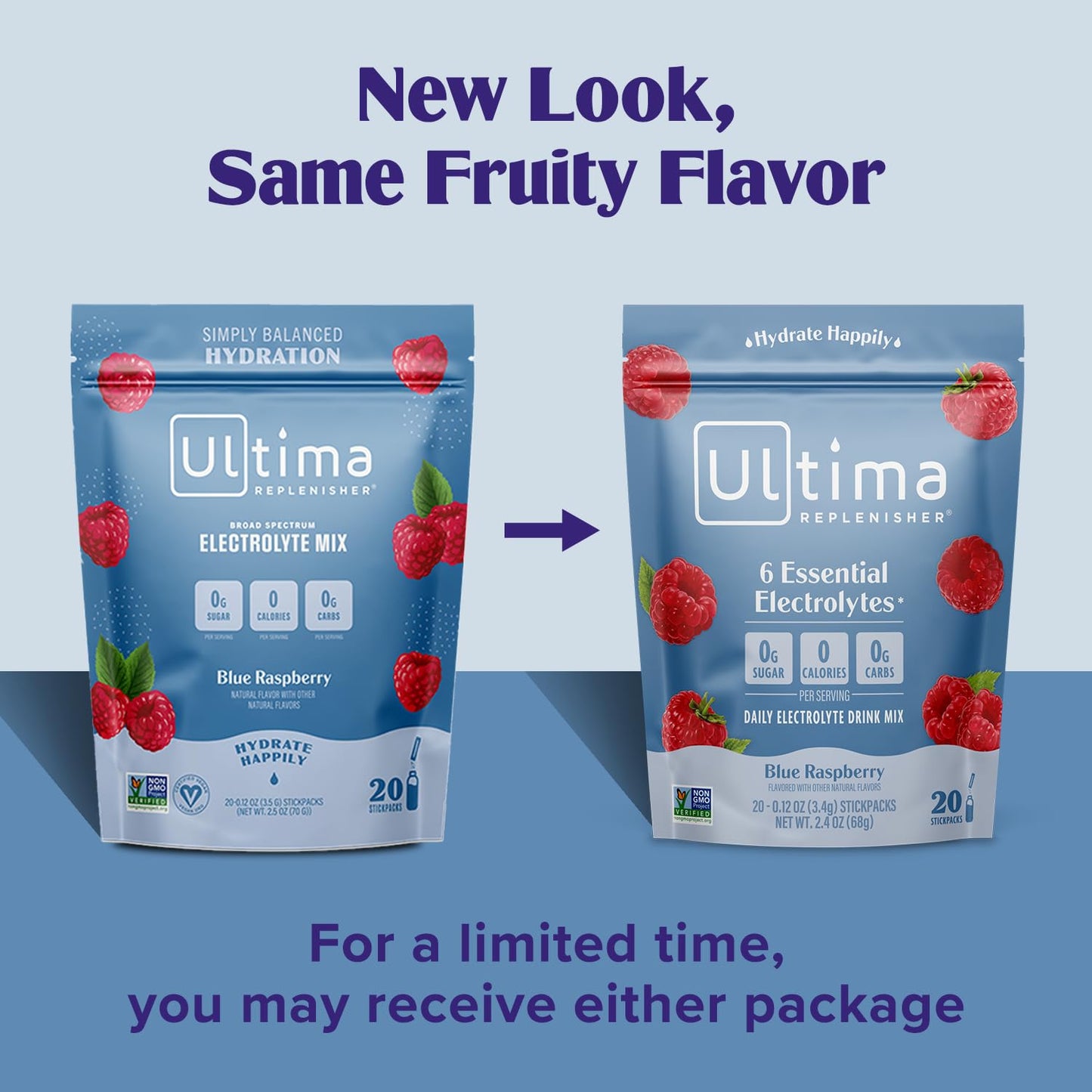 Ultima Replenisher Daily Electrolyte Powder Drink Mix – Tropical Variety, 20 Stickpacks – Hydration Packets with 6 Electrolytes and Minerals – Keto Friendly, Non-GMO and Sugar-Free