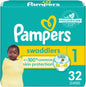 Pampers Baby Diapers - Swaddlers - Size 1, 198 Count, Ultra Absorbent Disposable Infant Diaper