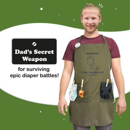 MUNIFICENCE APRON DADDY TO BE GAG GIFT, BABY SHOWER FUNNY ACTIVITY, GENDER REVEAL, NEW DADDY