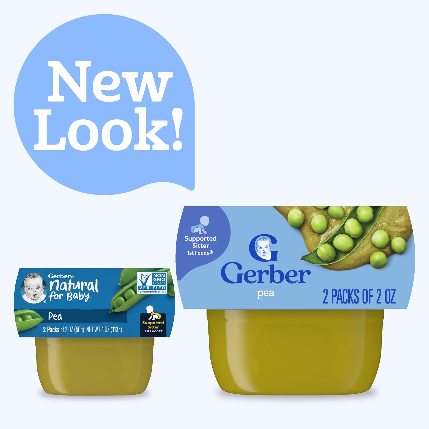 Gerber 1st Foods Baby Food, Prune Puree, Natural & Non-GMO, 2 Ounce Tubs, 2-Pack (Pack of 8)