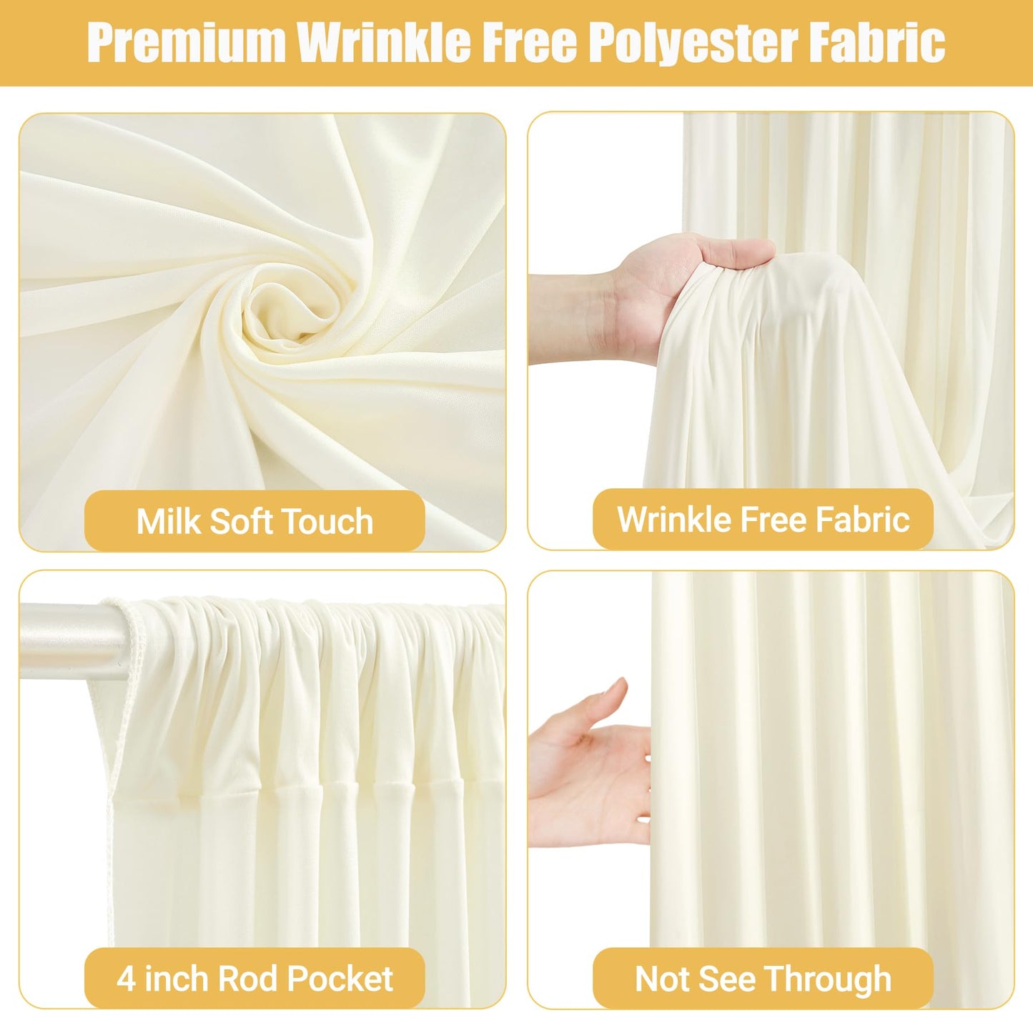 10x10ft Pink Backdrop Curtain with Lights String for Parties Wedding Wrinkle Free Soft Curtains Photo Backdrop Drapes for Girls Birthday Baby Shower Background Decorations 5x10ft, 2 Panels