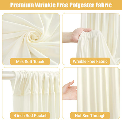 10x10ft Pink Backdrop Curtain with Lights String for Parties Wedding Wrinkle Free Soft Curtains Photo Backdrop Drapes for Girls Birthday Baby Shower Background Decorations 5x10ft, 2 Panels