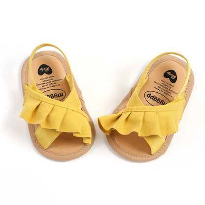 myppgg Baby Boys Girls Summer Sandals Non-Slip Soft Sole Infant Slippers Cotton Crib Shoes for Toddler First Walkers