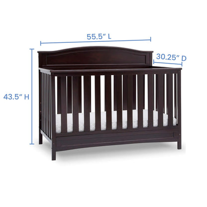 Delta Children Emery 4-in-1 Convertible Baby Crib - Greenguard Gold Certified, White