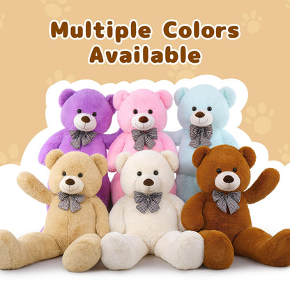 MaoGoLan Giant Big Teddy Bear 4 Feet 47 inch Life Size Tan Plush Bear Brown Stuffed Animal for Children Boyfriend