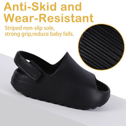 bolukets Toddler Little Kids Slides Sandals, Summer Slip On Lightweight Slippers for Boys and Girls, Beach Pool Anti-Slip Water Shoes Indoor Outdoor Sandals