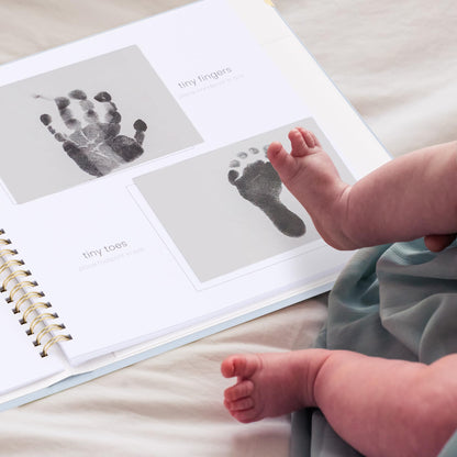 Keepsake Baby Memory Book for Boys and Girls – Timeless First 5 Year Baby Book With Photoslots – Cute Journal Scrapbook or Photo Album - Record a Milestone for Every Event from Birth to Age 5