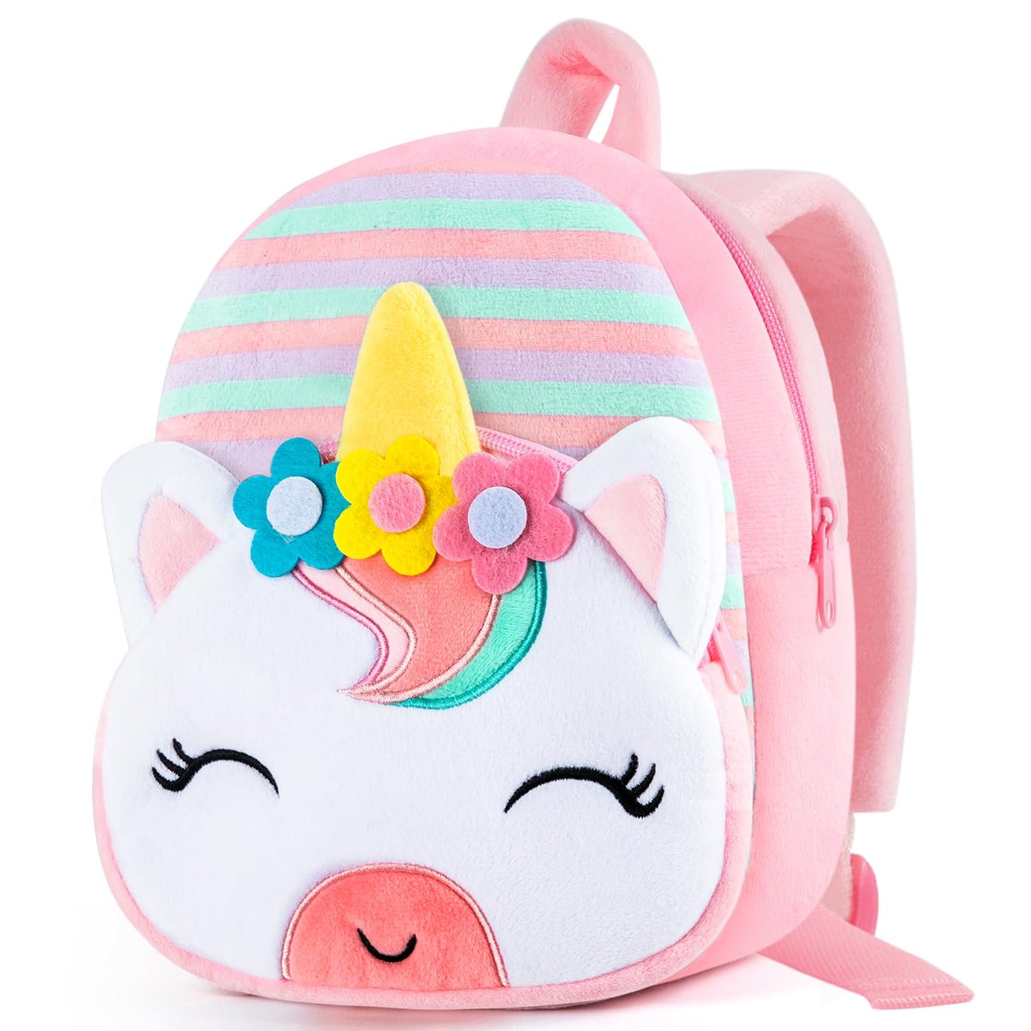 HONGTEYA Toddler Backpack Plush Backpack for Kids Soft Mini Backpack for Girls Animal Elephanet Doll Toys Birthday Easter Christmas kids for Age 1 2 3 4 5