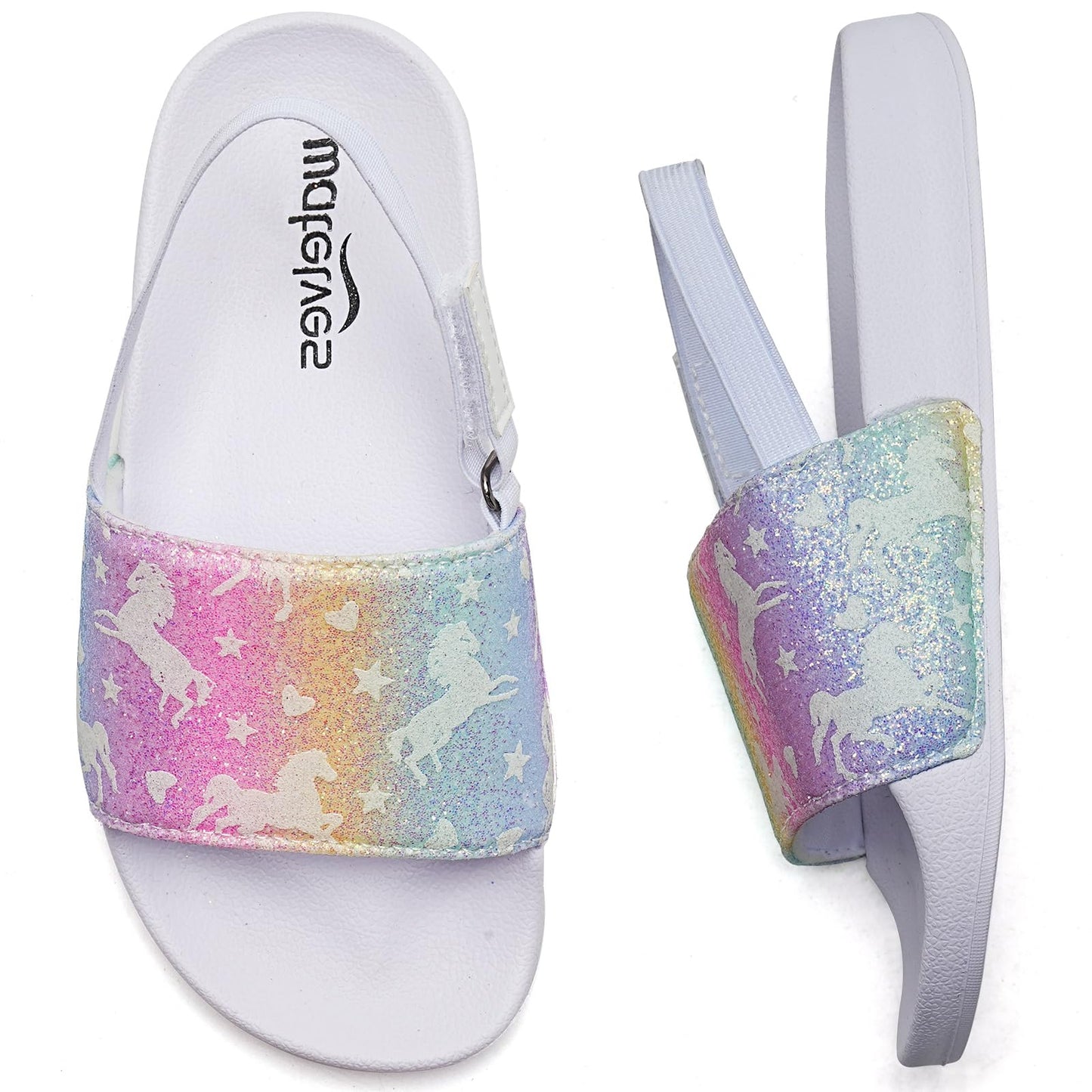 WateLves Toddler Boys Girls Slides Sandals for Swim Beach Kids Water Shoes Casual Slippers