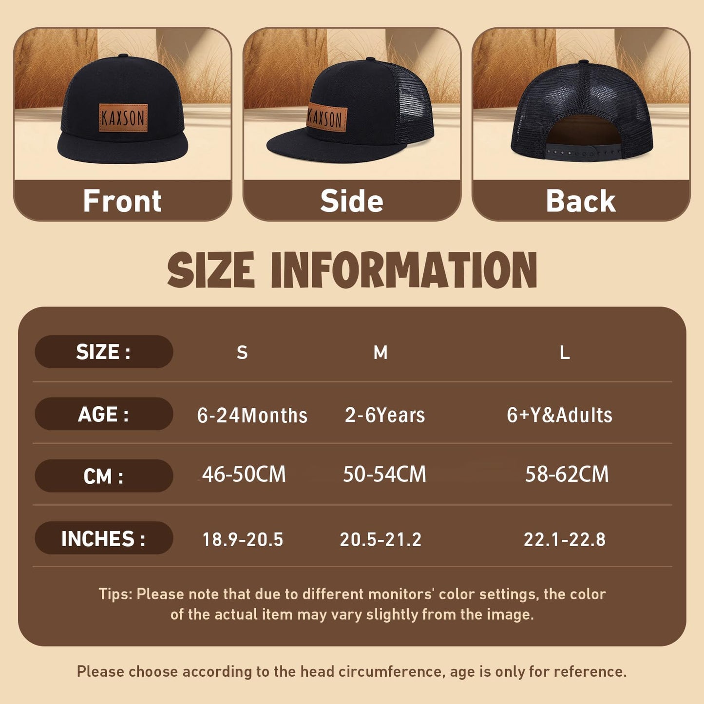 Personalized Baby Baseball Cap Toddler Baseball Hat for Boys & Girls - Infant Sun Hat