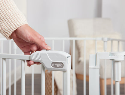 Regalo 192-Inch Super Wide Adjustable Baby Gate and Play Yard, Black, 4-in-1, Bonus Kit, Includes 4 Count (Pack of 1) of Wall Mounts