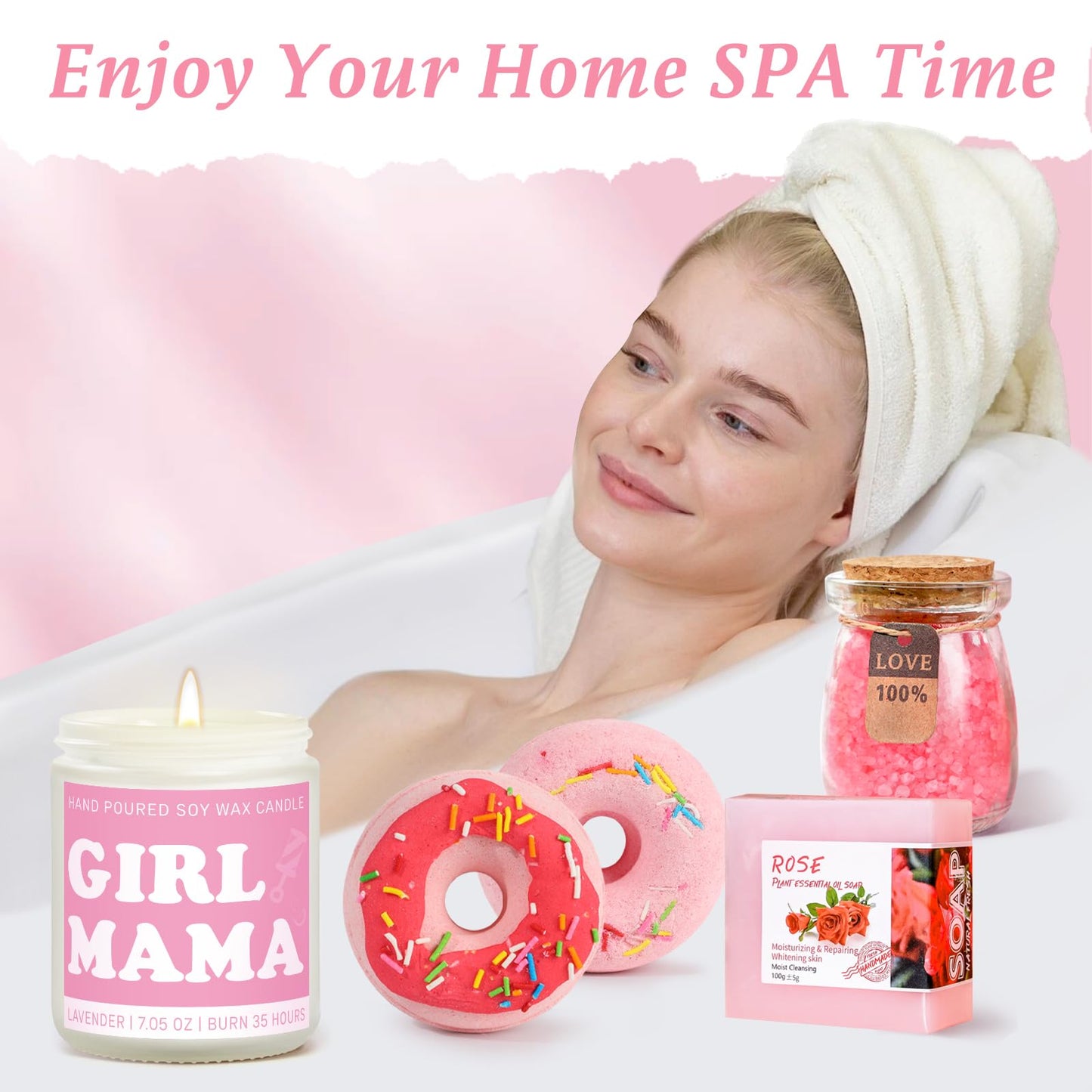 New Mom Gifts & Baby Girl Gift Basket, Baby Shower Gifts for Expecting Mom To Be, Postpartum Gifts For Moms, New Mom Care Package After Birth, First Time Mothers Day Birthday Gifts for Women