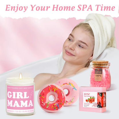 New Mom Gifts & Baby Girl Gift Basket, Baby Shower Gifts for Expecting Mom To Be, Postpartum Gifts For Moms, New Mom Care Package After Birth, First Time Mothers Day Birthday Gifts for Women
