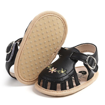 Infant Baby Boys Girls Sandals Summer Baby Wedding Dress Flat Shoes Newborn Crib Shoes First Walkers Prewalkers Shoes