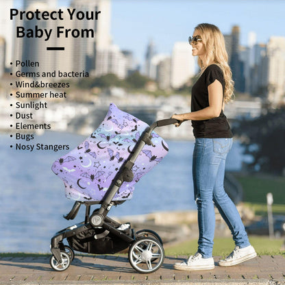 Cute Butterfly Baby Stuff Car Seat Covers Baby Multi-Use Car Seat Canopy Carrier Cover, Breathable Breastfeeding Cover Boys & Girls