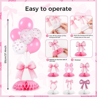 4 Sets Balloon Stand Kit for Table Bear Baby Shower Tables Centerpieces with Balloon Boy Baby Shower Decorations for Bear Theme Gender Reveal Birthday Party Table Decorations Supplies (Brown Bear, 4)